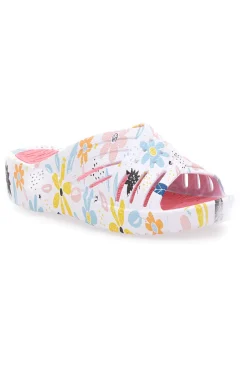 Ciabatte floreali multicolor con fascia incrociata 2T2L 711