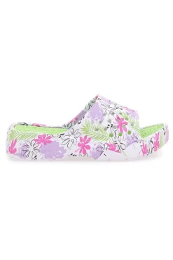 Ciabatte floreali multicolore suola alta 2T2L 22021