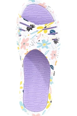 Ciabatte floreali viola multicolor fascia incrociata 2T2L 711