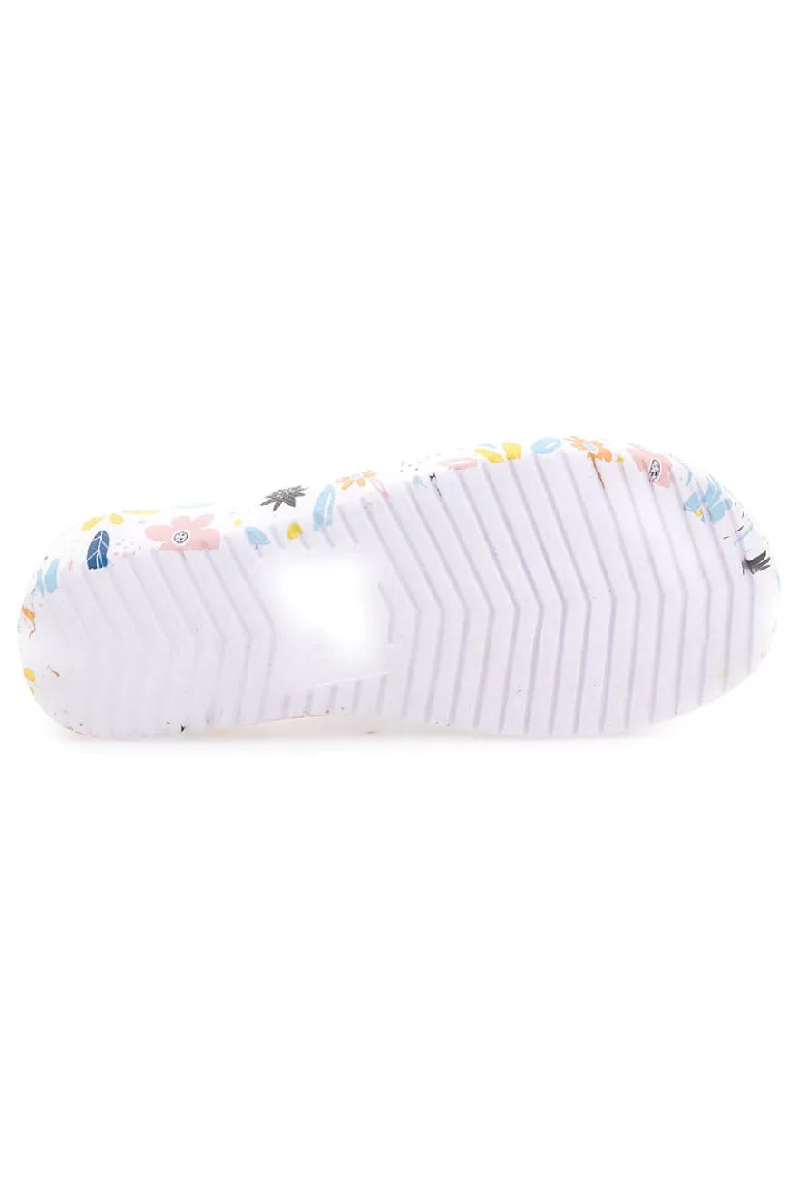 Ciabatte floreali viola multicolor fascia incrociata 2T2L 711