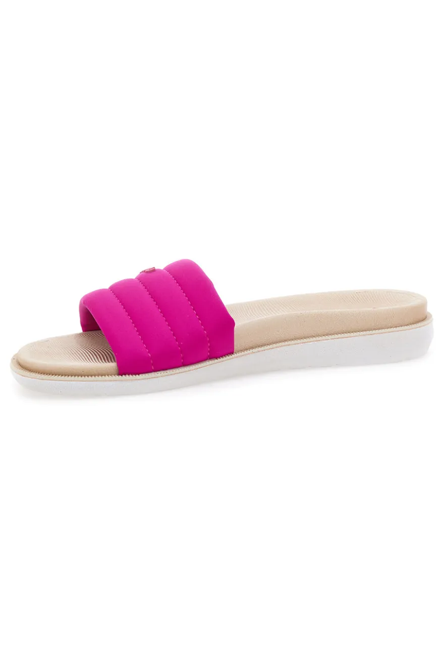 Ciabatte fucsia con fascia imbottita e Dual Density Inblu 3SF
