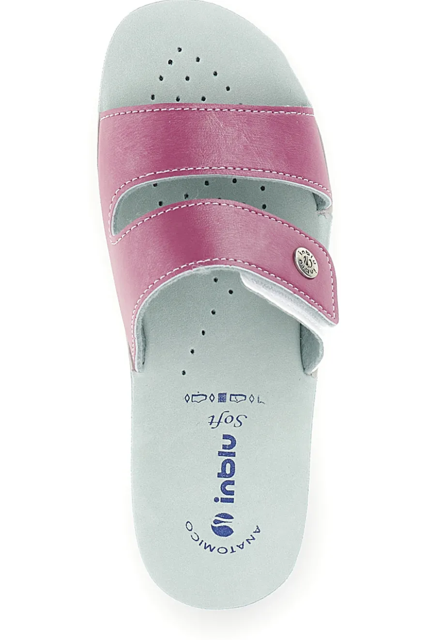 Ciabatte fucsia e bianche con plantare anatomico Inblu 63 VR