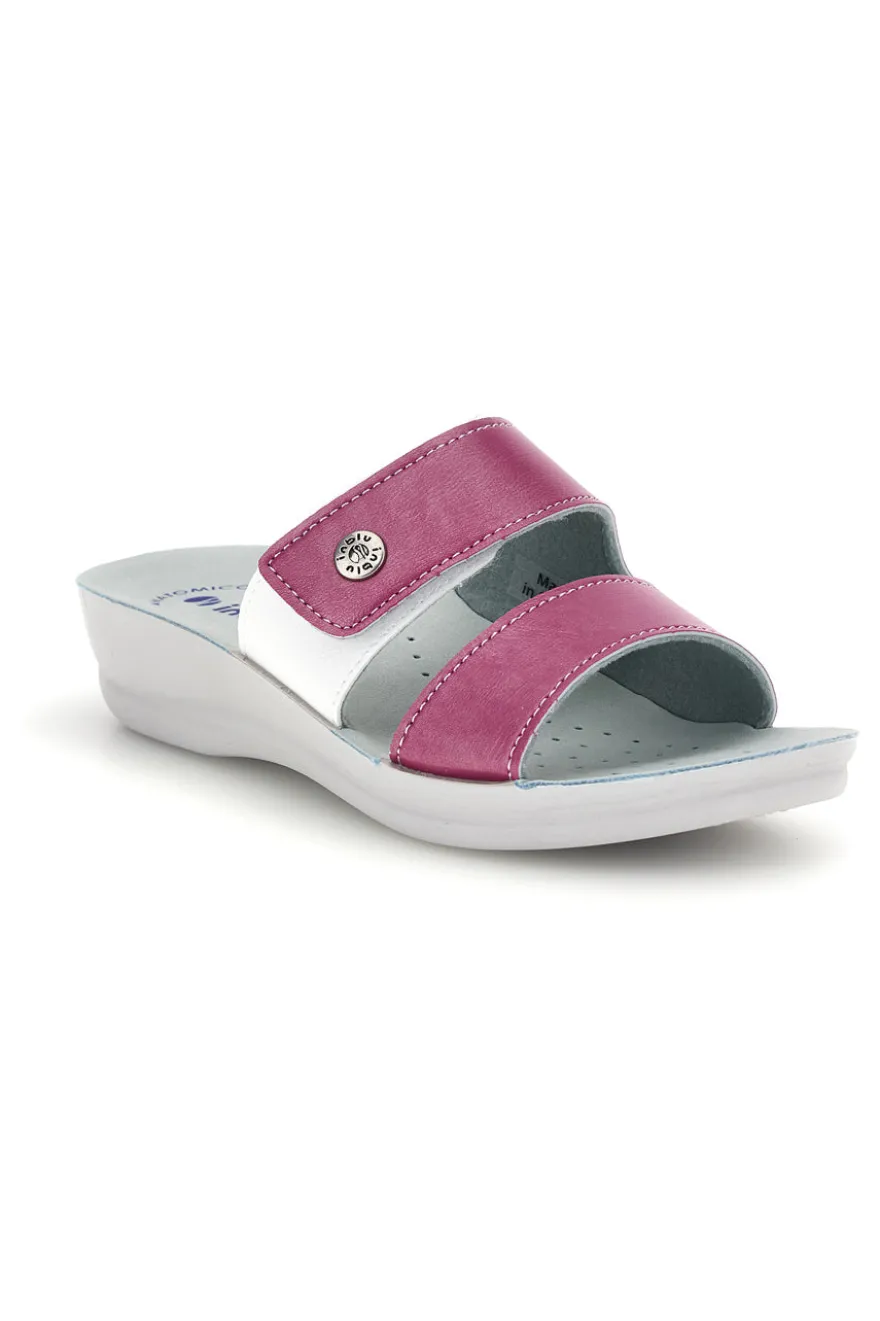 Ciabatte fucsia e bianche con plantare anatomico Inblu 63 VR