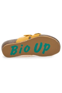 Ciabatte Gialle Made In Italy Con Sottopiede In Vera Pelle Bio Up 22710