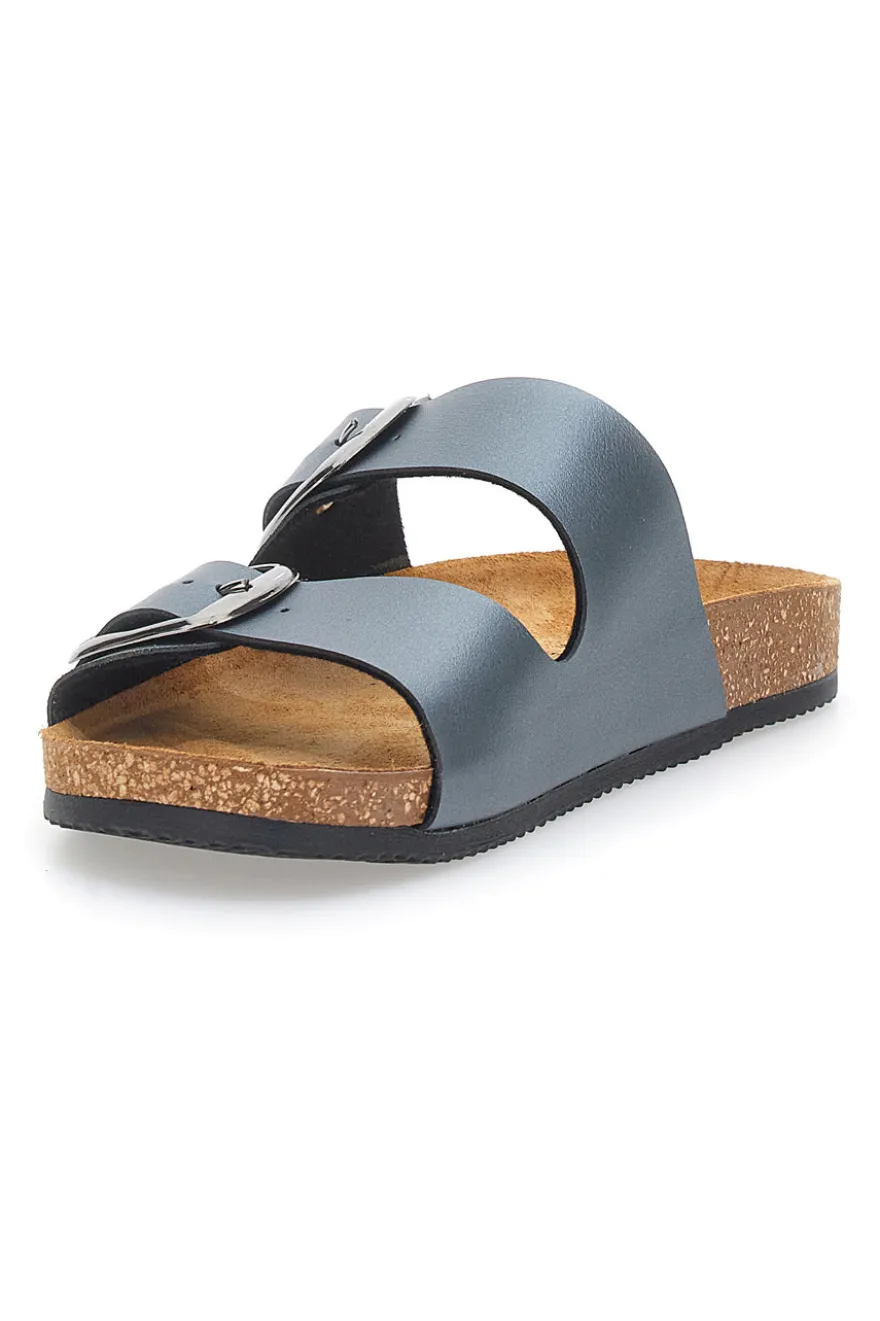Ciabatte Grigie con Doppia Fibbia Made in Italy PITTARELLO TIERRA 335A20630SR