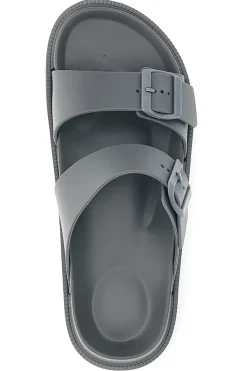 Ciabatte grigie con doppia fibbia 2t2l 72593