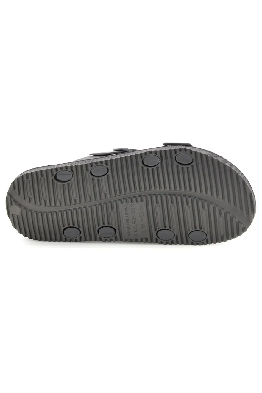 Ciabatte grigie con doppia fibbia 2t2l 72593