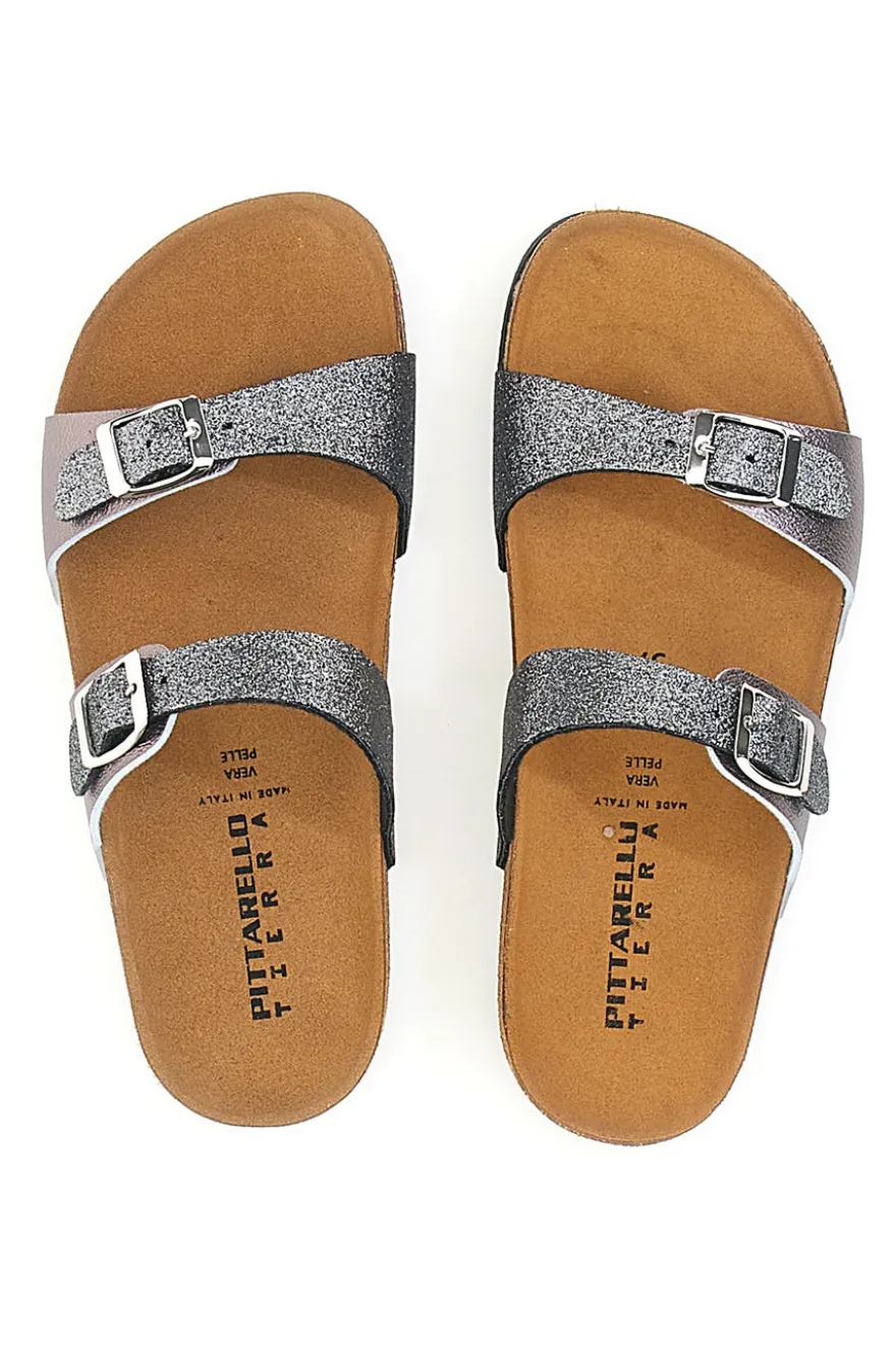 Ciabatte Grigie con Doppia Fibbia PITTARELLO TIERRA 335A006SR