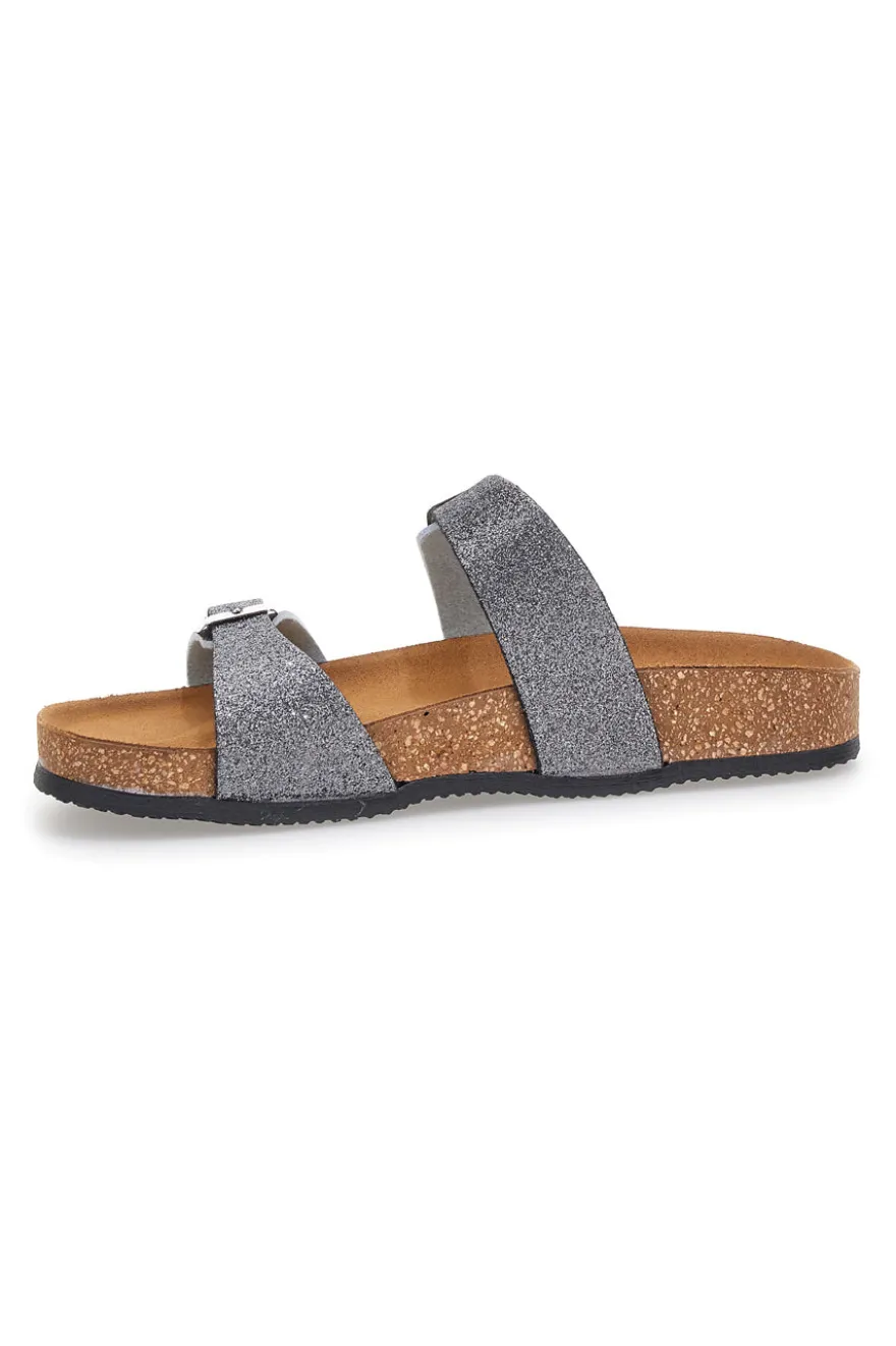 Ciabatte Grigie con Doppia Fibbia PITTARELLO TIERRA 335A006SR