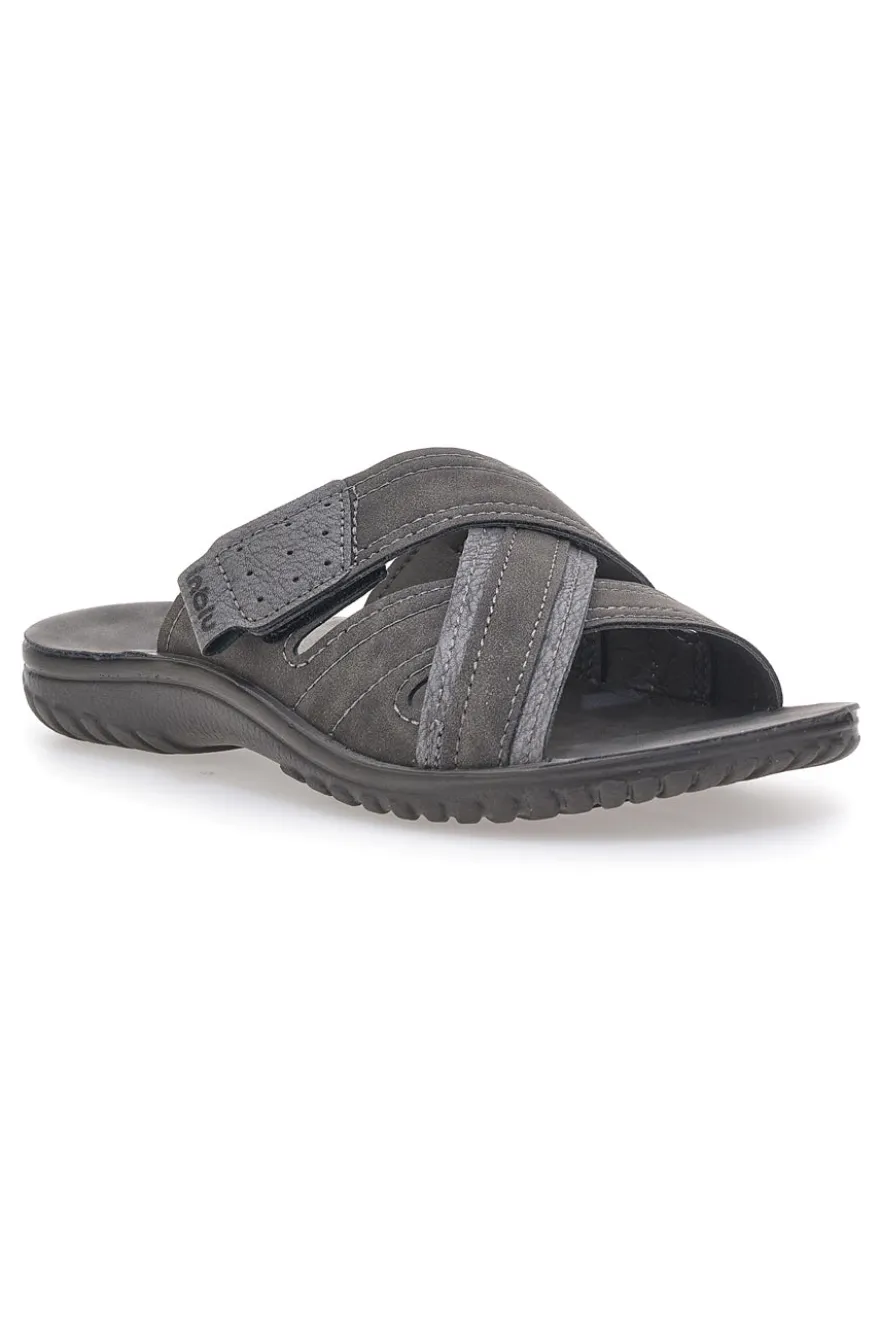 Ciabatte grigie con fasce incrociate comfort Inblu 10FN