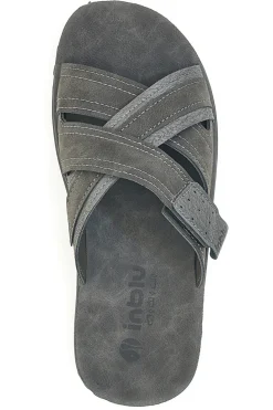 Ciabatte grigie con fasce incrociate comfort Inblu 10FN