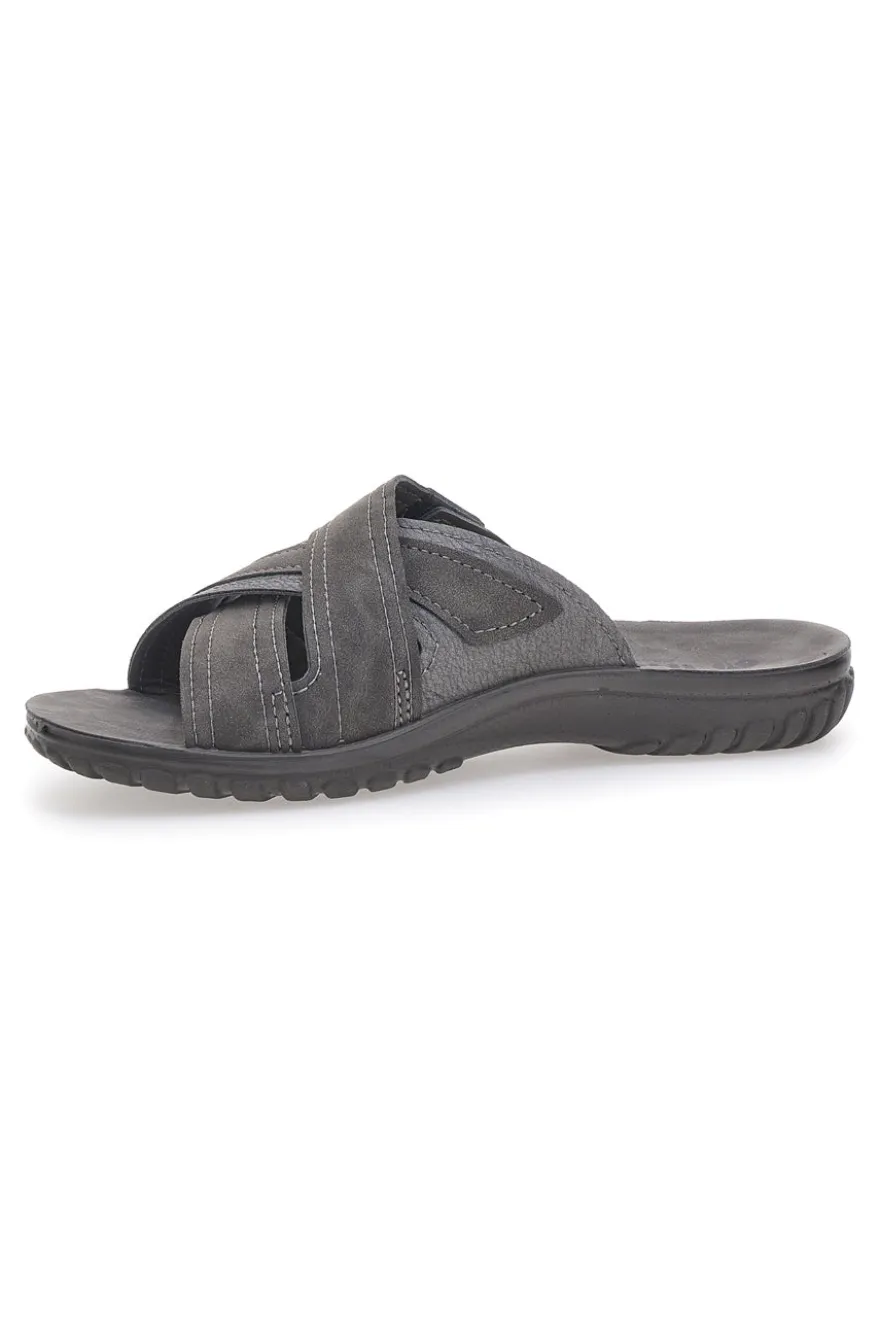 Ciabatte grigie con fasce incrociate comfort Inblu 10FN