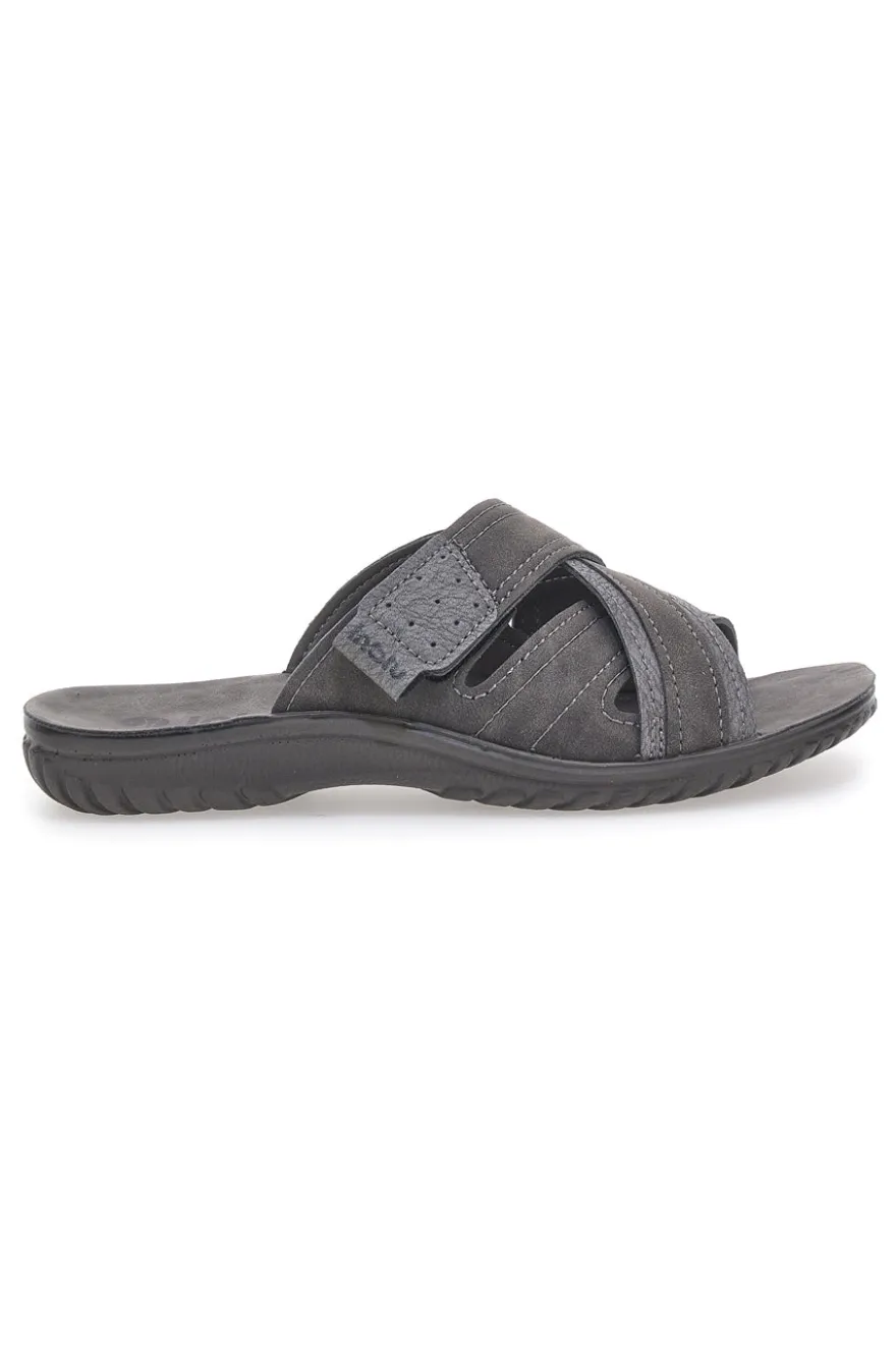 Ciabatte grigie con fasce incrociate comfort Inblu 10FN