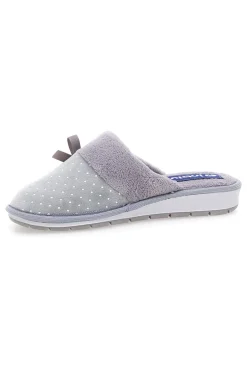 Ciabatte grigie con pois e fiocco decorativo Inblu 72 LB