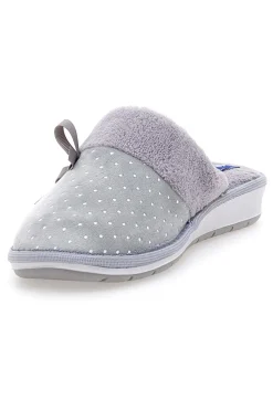 Ciabatte grigie con pois e fiocco decorativo Inblu 72 LB