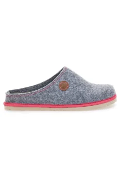 Ciabatte grigie in feltro con profilo rosa Inblu 39 CS