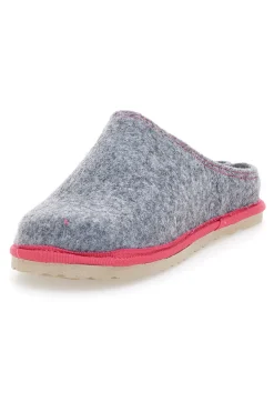 Ciabatte grigie in feltro con profilo rosa Inblu 39 CS