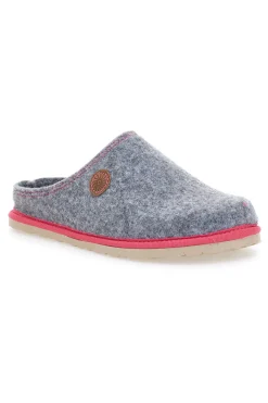 Ciabatte grigie in feltro con profilo rosa Inblu 39 CS