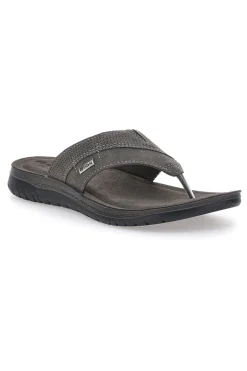 Ciabatte Grigie Infradito Con Sottopiede In Vera Pelle Inblu 14 ID
