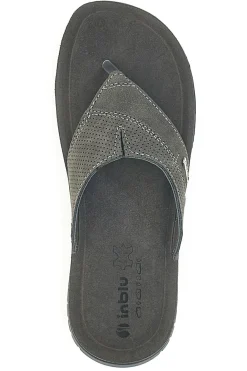 Ciabatte Grigie Infradito Con Sottopiede In Vera Pelle Inblu 14 ID