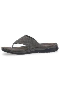 Ciabatte Grigie Infradito Con Sottopiede In Vera Pelle Inblu 14 ID