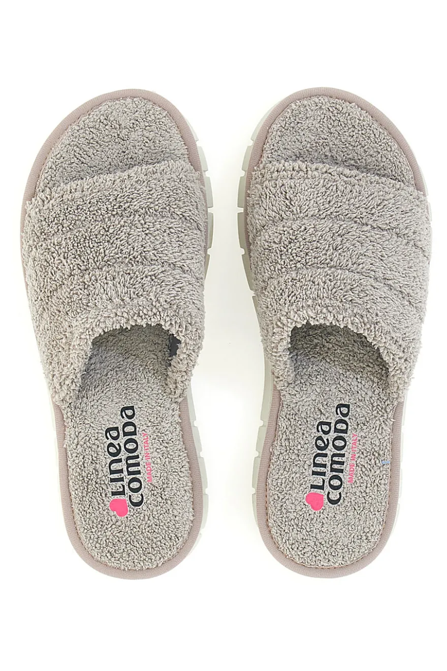 Ciabatte Grigie Made in Italy con Soletta autoadattante anti-shock Linea Comoda 7990