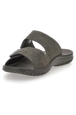 Ciabatte Grigio Con Strappi in Velcro Inblu 106 Fn