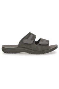 Ciabatte Grigio Con Strappi in Velcro Inblu 106 Fn