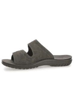 Ciabatte Grigio Con Strappi in Velcro Inblu 106 Fn