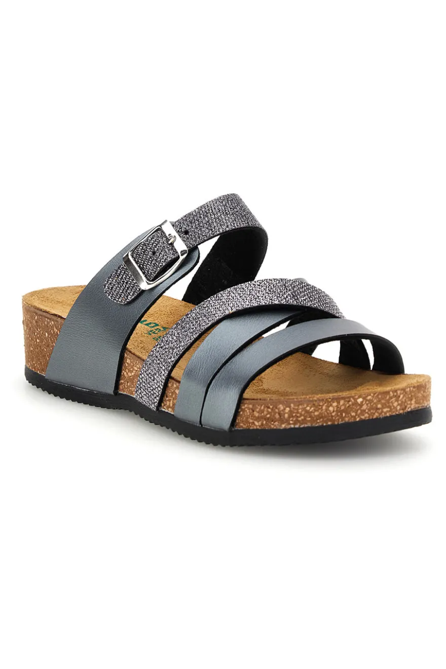 Ciabatte grigio sottopiede in vera pelle Pittarello eco 293A410SR