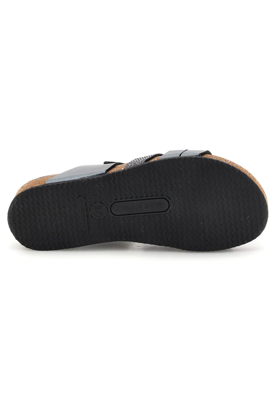 Ciabatte grigio sottopiede in vera pelle Pittarello eco 293A410SR