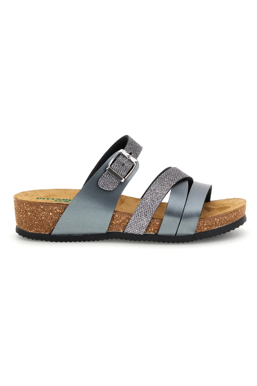 Ciabatte grigio sottopiede in vera pelle Pittarello eco 293A410SR