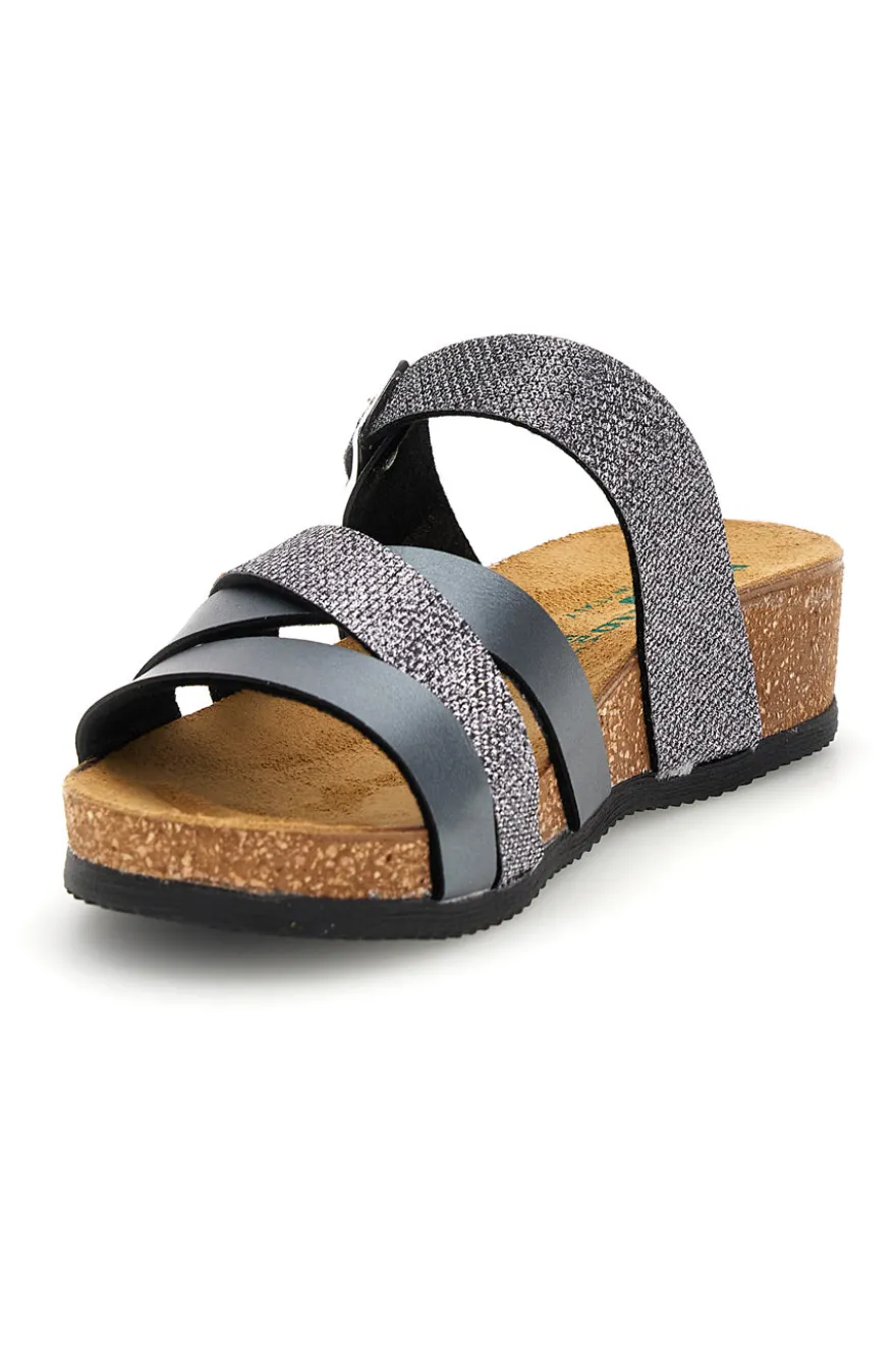 Ciabatte grigio sottopiede in vera pelle Pittarello eco 293A410SR