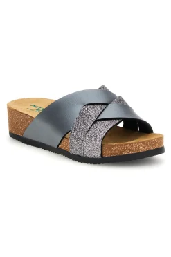 Ciabatte grigio sottopiede in vera pelle Pittarello eco 293A520SR