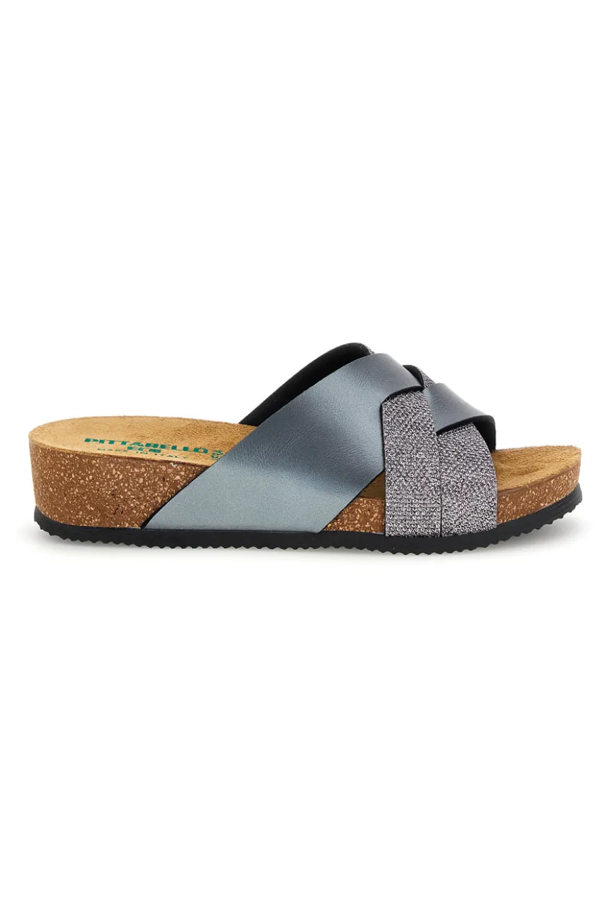 Ciabatte grigio sottopiede in vera pelle Pittarello eco 293A520SR