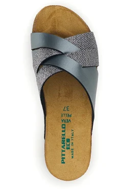 Ciabatte grigio sottopiede in vera pelle Pittarello eco 293A520SR