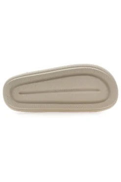 Ciabatte in gomma bianche con fascia ampia plantare decorato 2T2L 1055