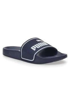 Ciabatte in Gomma Blu con Maxi Logo Puma Leadcat 2.0 JR