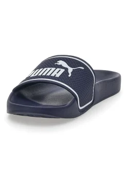 Ciabatte in Gomma Blu con Maxi Logo Puma Leadcat 2.0 JR