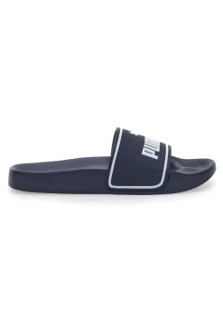 Ciabatte in Gomma Blu con Maxi Logo Puma Leadcat 2.0 JR