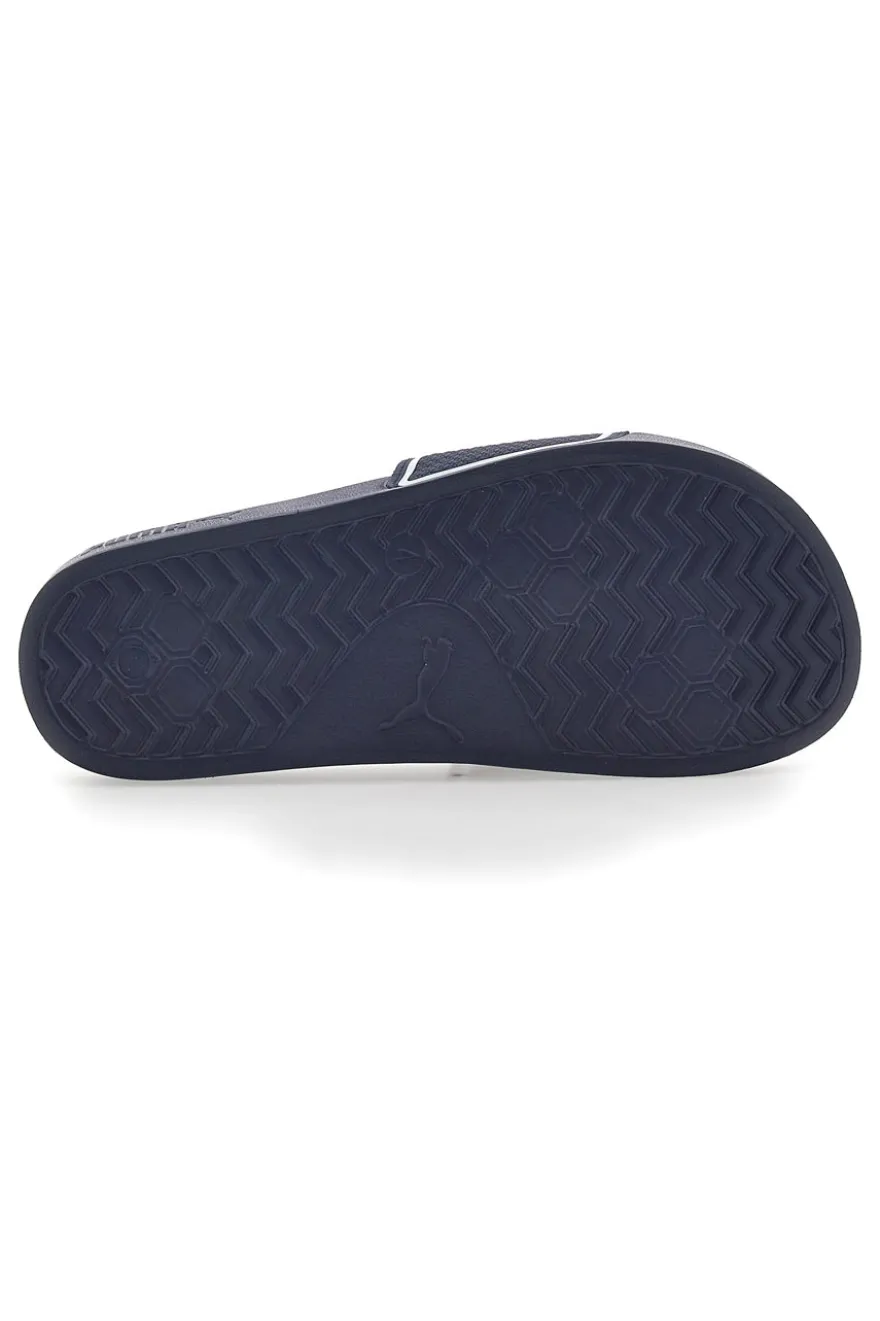 Ciabatte in Gomma Blu con Maxi Logo Puma Leadcat 2.0 JR