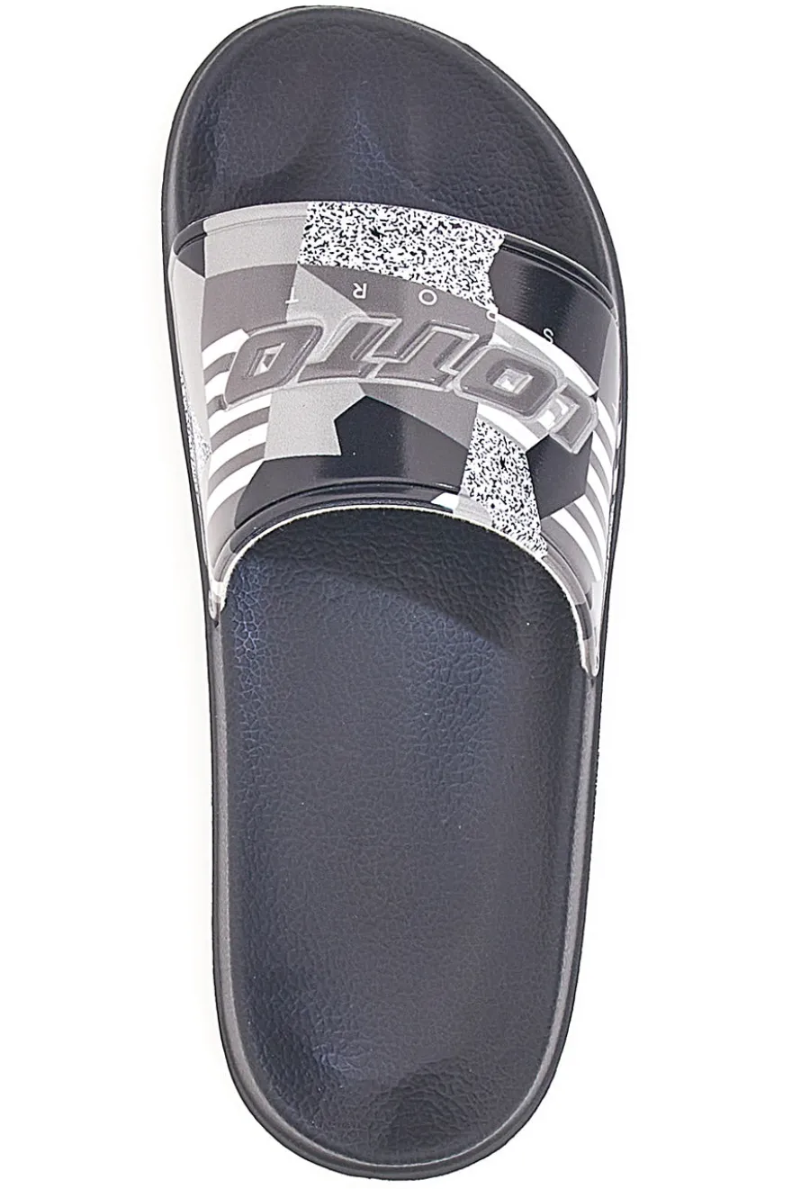 Ciabatte in Gomma da Uomo Lotto Oceania Camo II Slide Nere