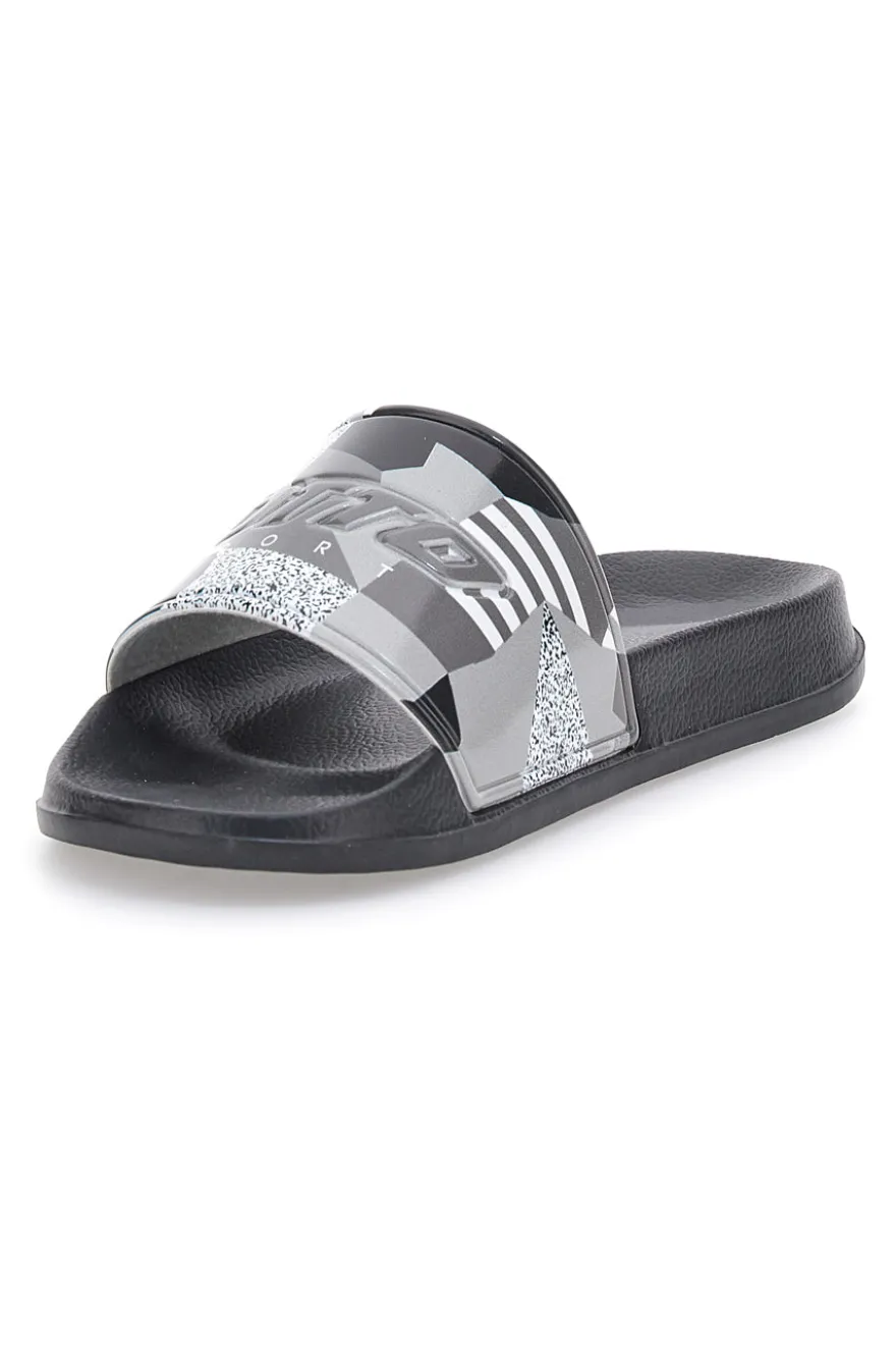 Ciabatte in Gomma da Uomo Lotto Oceania Camo II Slide Nere