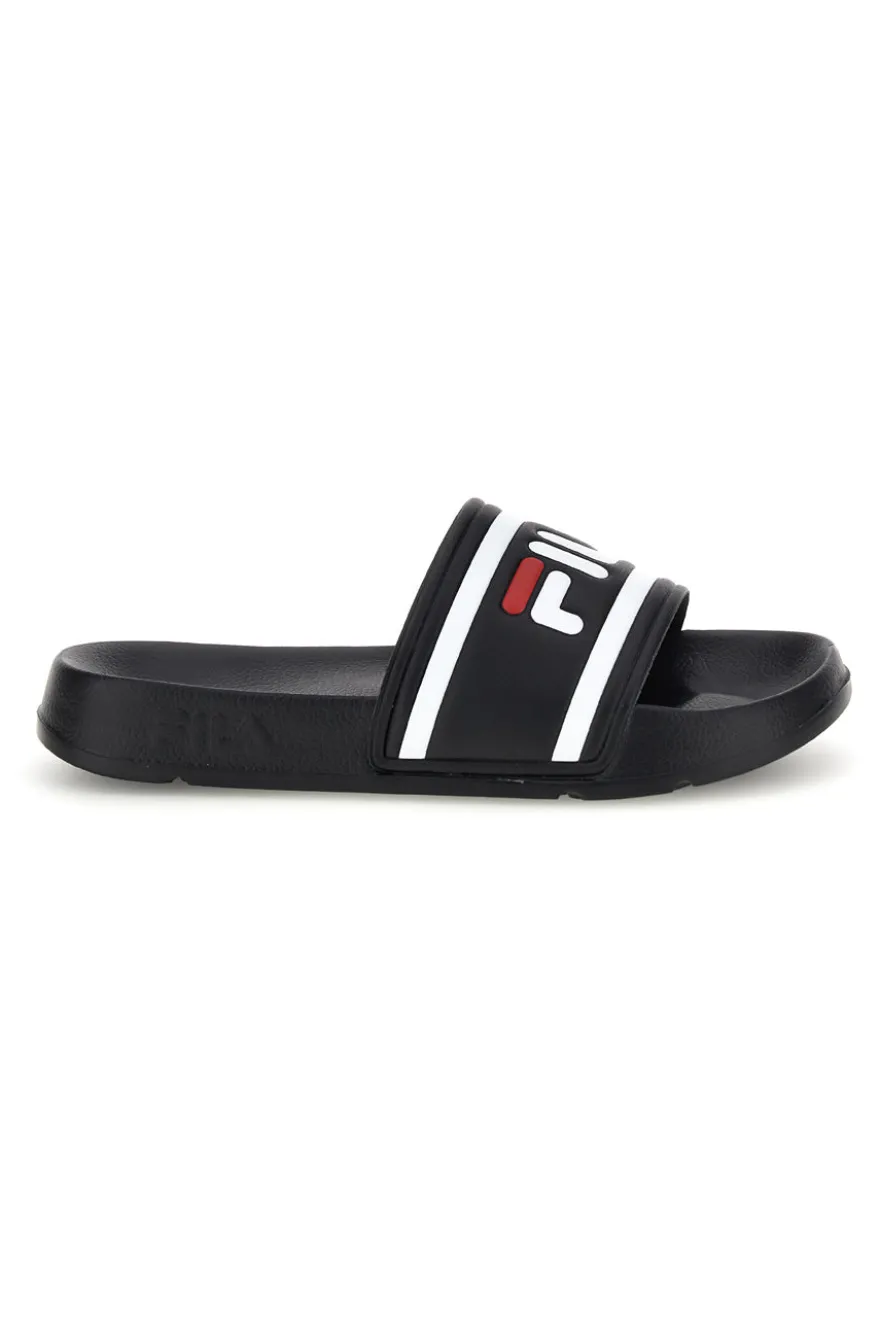 Ciabatte in gomma nere con logo Fila Morro Bay