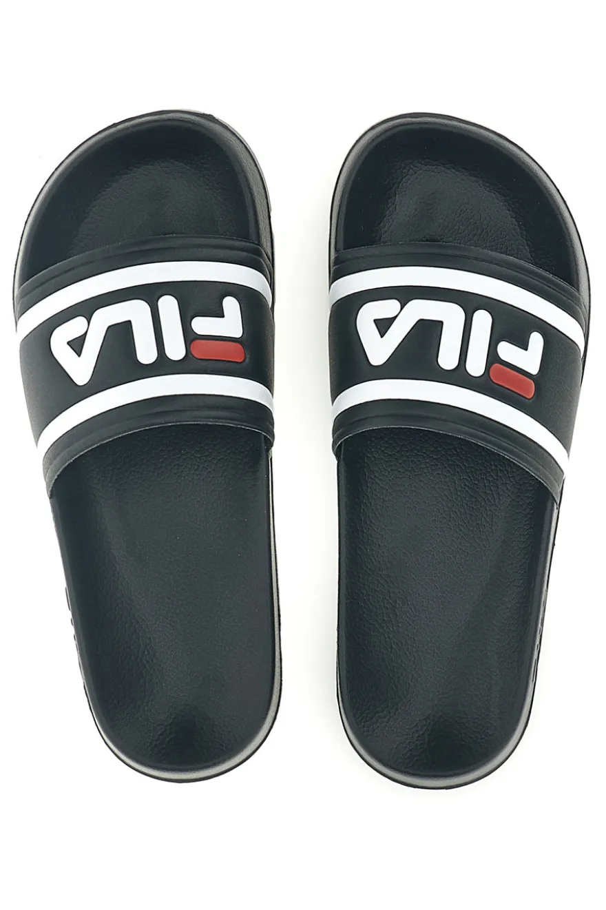 Ciabatte in gomma nere con logo Fila Morro Bay