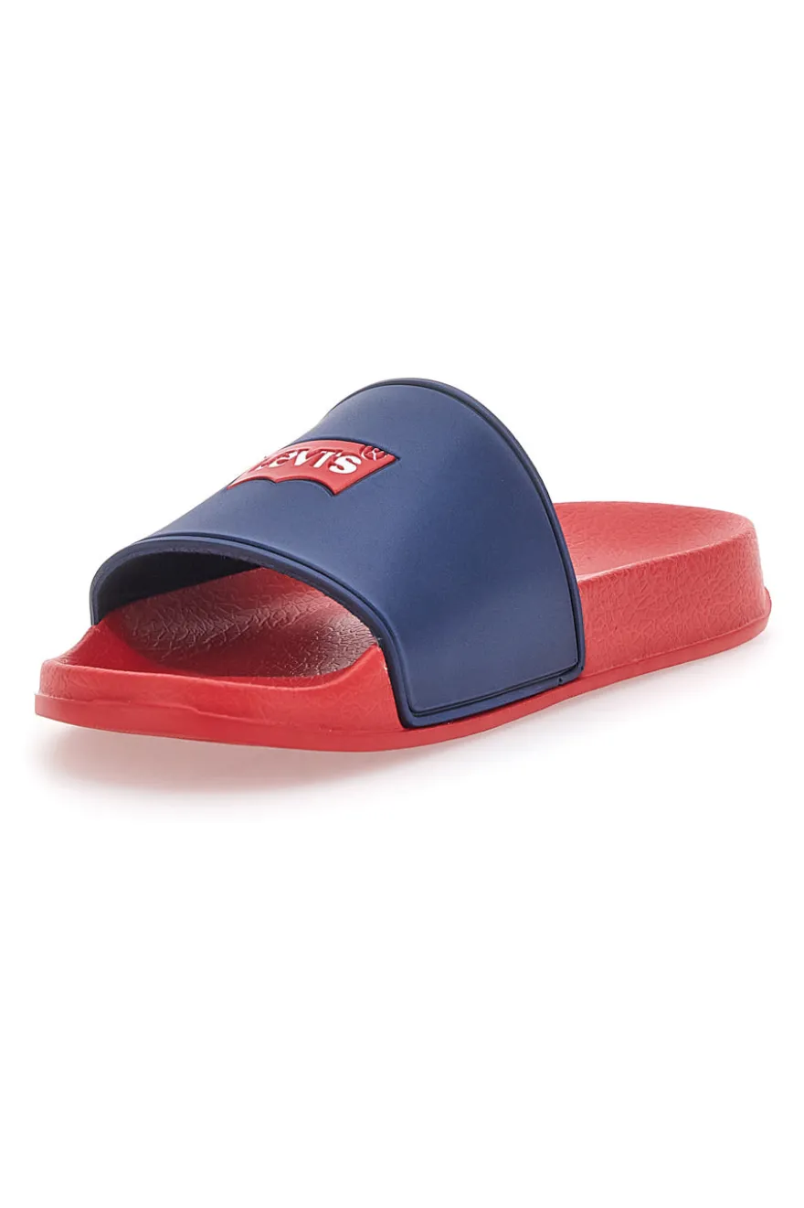 Ciabatte in Gomma Rosse/Blu Levi's VPOL0207S