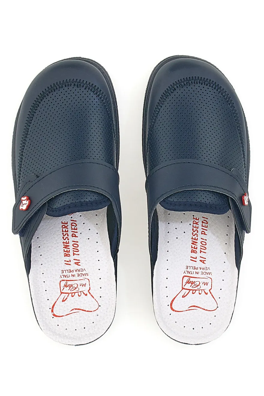 Ciabatte in Pelle MR CHEF 1668 Blu