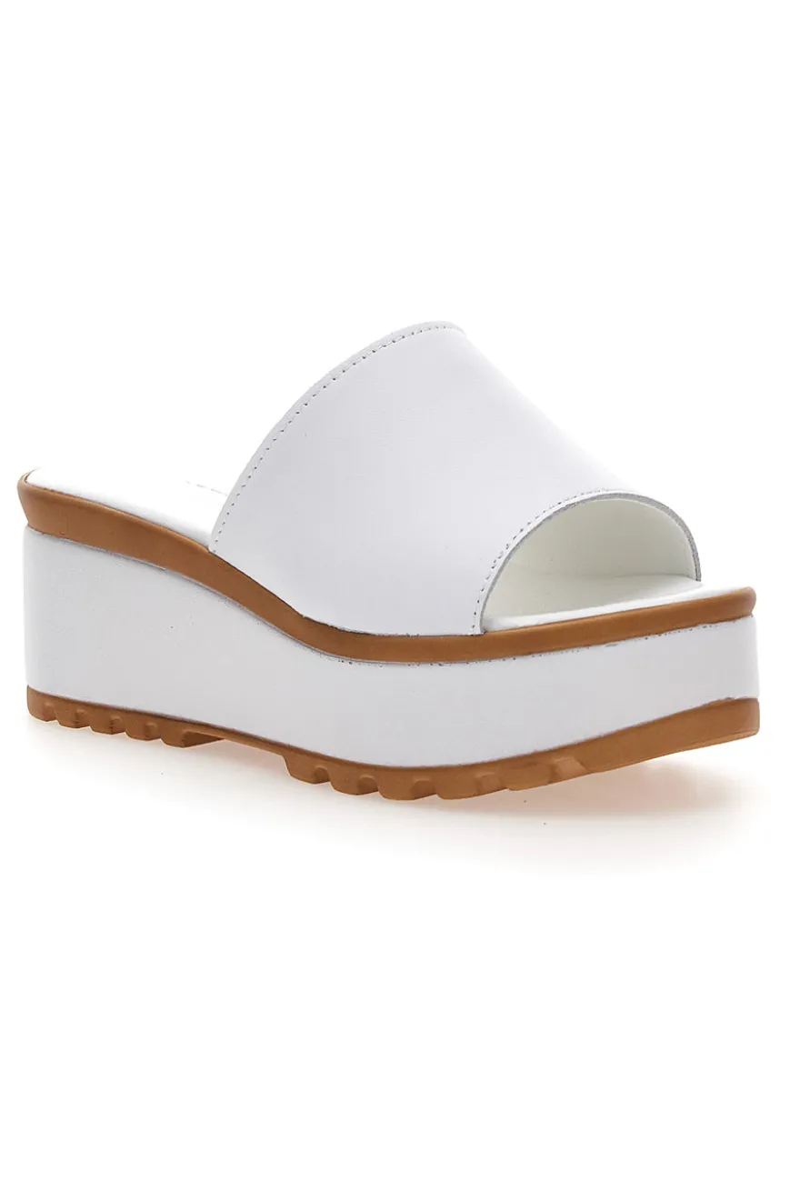 Ciabatte in Vere Pelle Bianche PITTARELLO LOVE 3000101