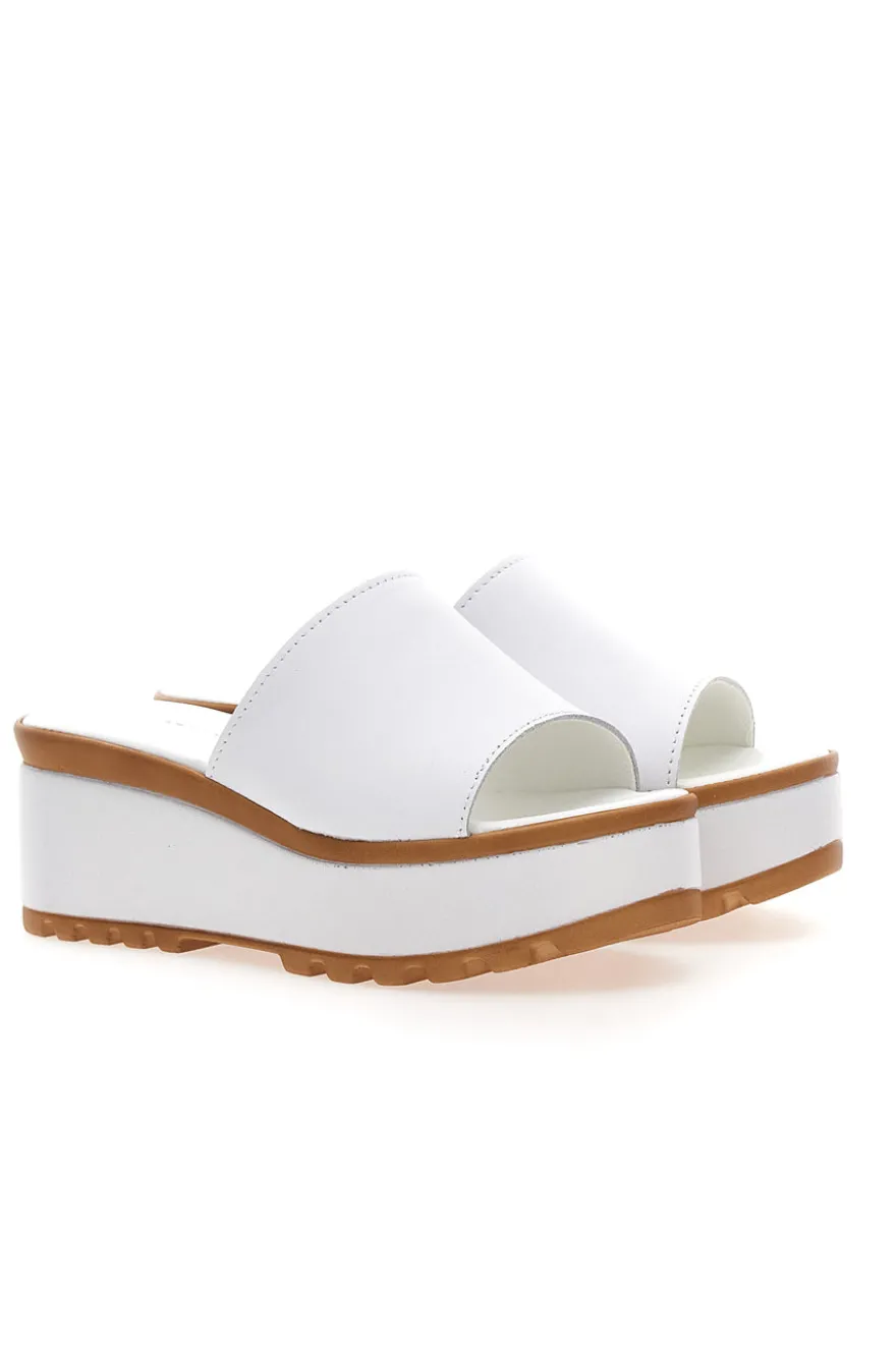 Ciabatte in Vere Pelle Bianche PITTARELLO LOVE 3000101