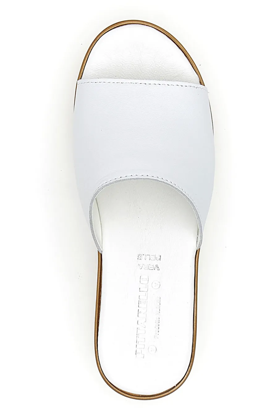 Ciabatte in Vere Pelle Bianche PITTARELLO LOVE 3000101